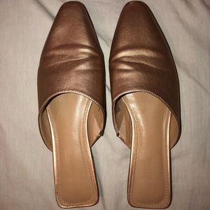 Pink Rose Gold Mules 6.5